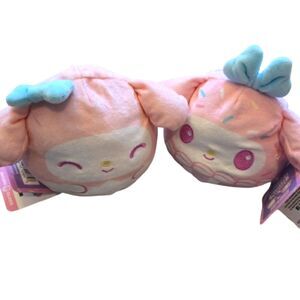 TeeTurtle Sanrio My Melody Reversible Plush (Lot of 2) Scented Plushies, 4”